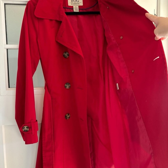 Red London Fog Coat - Picture 9 of 10